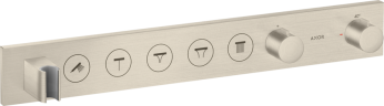 Купить купить термостат axor showerselect select 670/90, для 5 потребителей, скрытого монтажа, шлифованный никель арт. 18358820