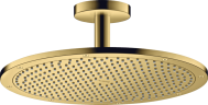 Купить купить верхний душ axor showersolutions 350 1jet, с потолочным подсоединением, полированное золото арт. 26035990