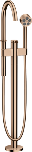 Купить купить смеситель для ванны, axor one, однорычажный, напольный, полированное красное золото арт. 48440300