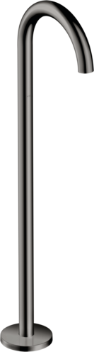 Купить купить излив на ванну напольный axor uno аркообразный, полированный черный, хром арт. 38412330