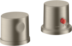 Термостат AXOR Uno на край ванны, на 2 отверстия, шлифованный никель арт. 38480820