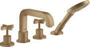 Купить купить смеситель axor citterio на край ванны на 4 отверстия с крестообразными рукоятками, матовая бронза арт. 39445140