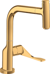 Смеситель для кухни AXOR Citterio Select 230, с вытяжным изливом, полированное золото арт. 39861990