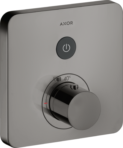 Купить купить термостат axor showerselect для 1 потребителя, скрытого монтажа, softsquare, полированный черный, хром арт. 36705330