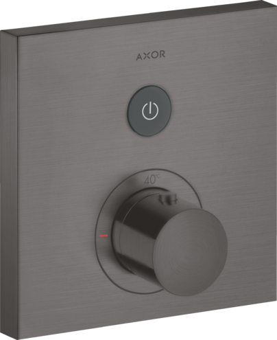 Купить купить термостат axor showerselect для 1 потребителя, скрытого монтажа, квадратный, матовый черный, хром арт. 36714340