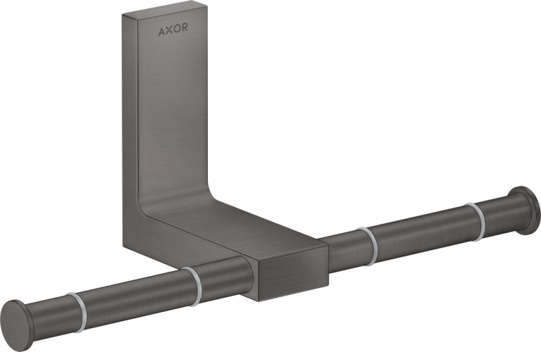 Купить купить держатель для туалетной бумаги двойной axor universal rectangular, матовый черный, хром арт. 42657340