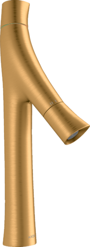 Купить купить смеситель для раковины axor starck organic 170, с двумя рукоятками, для накладной раковины, с не запираемым сливным набором, шлифованное золото арт. 12012250