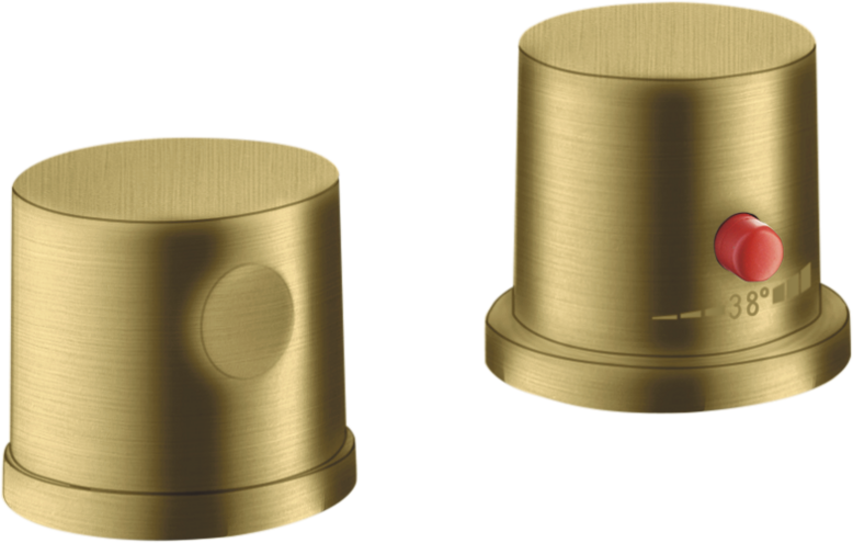 Купить купить термостат axor uno на край ванны, на 2 отверстия, шлифованная медь арт. 38480950