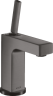 Купить купить смеситель для раковины axor citterio 110, с тонкой рукояткой, с незапираемым сливным набором, матовый черный, хром арт. 39018340