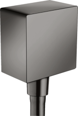 Шланговое подсоединение Axor ShowerSolutions квадратное, полированный черный, хром арт. 36732330