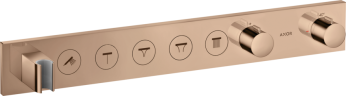 Купить купить термостат axor showerselect select 670/90, для 5 потребителей, скрытого монтажа, полированное красное золото арт. 18358300