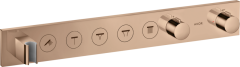 Термостат AXOR ShowerSelect Select 670/90, для 5 потребителей, скрытого монтажа, полированное красное золото арт. 18358300