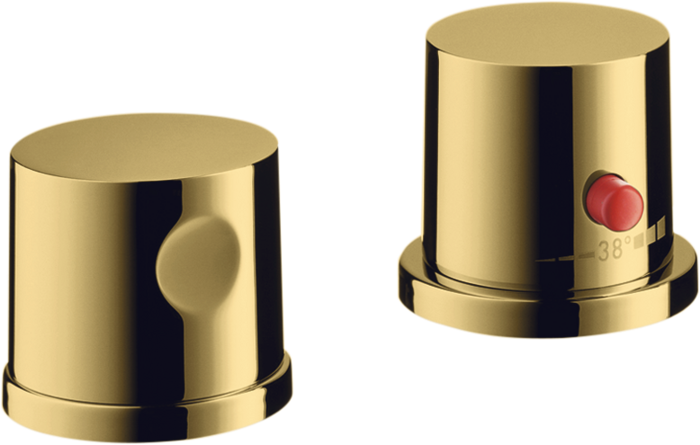 Купить купить термостат axor uno на край ванны, на 2 отверстия, полированное золото арт. 38480990