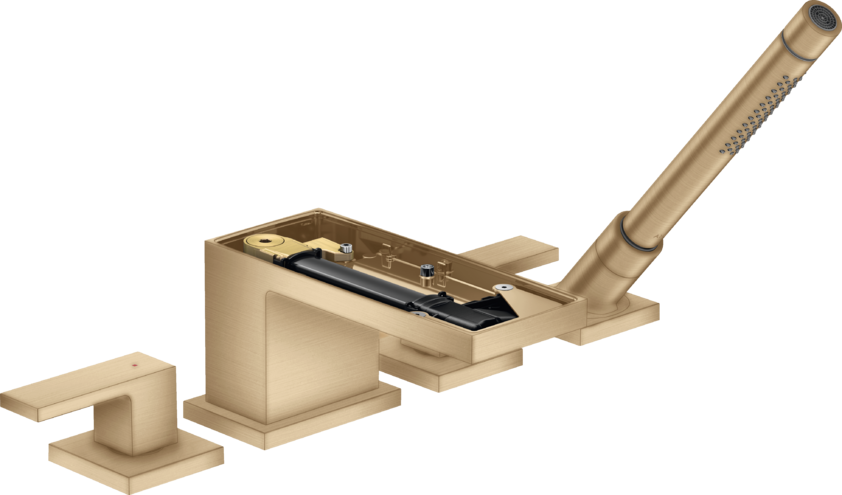 Купить купить смеситель на край ванны axor myedition на 4 отверстия без панели, матовая бронза арт. 47432140