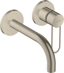 Смеситель для раковины AXOR Uno однорычажный, настенный, шлифованный никель арт. 38121820