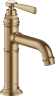 Купить купить смеситель для раковины axor montreux 100, однорычажный, с рычаговой рукояткой, с не запираемым сливным набором, шлифованная бронза арт. 16516140