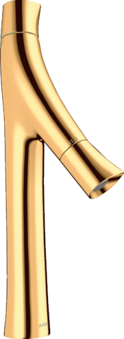 Купить купить смеситель для раковины axor starck organic 170, с двумя рукоятками, для накладной раковины, с не запираемым сливным набором, полированное золото арт. 12012990