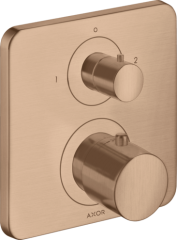 Термостат Axor Citterio M, с запорным/ переключающим вентилем, шлифованное красное золото арт. 34725310