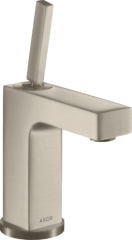 Смеситель для раковины AXOR Citterio 110, с тонкой рукояткой, со сливным гарнитуром, матовый никель арт. 39010820