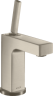 Купить купить смеситель для раковины axor citterio 110, с тонкой рукояткой, с незапираемым сливным набором, матовый никель арт. 39018820