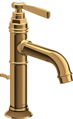 Смеситель для раковины Axor Montreux 100, однорычажный, с рычаговой рукояткой, со сливным гарнитуром, полированное золото арт. 16515990