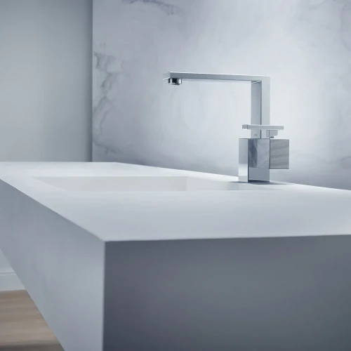 Купить купить смеситель для раковины axor edge 190 со сливным клапаном push-open с алмазной огранкой, хром арт. 46021000