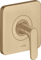 Запорный вентиль Axor Citterio M, с рычаговой рукояткой, скрытого монтажа, шлифованная бронза арт. 34960140