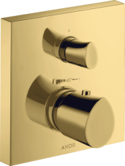 Термостат Axor Starck Organic, с запорным вентилем, полированное золото арт. 12715990