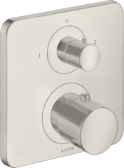 Термостат Axor Citterio M, с запорным/ переключающим вентилем, сталь арт. 34725800