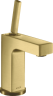 Купить купить смеситель для раковины axor citterio 110, с тонкой рукояткой, со сливным гарнитуром, матовая латунь арт. 39010950