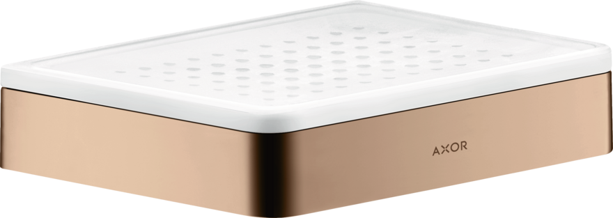 Купить купить мыльница/полка axor universal softsquare, полированное красное золото арт. 42803300