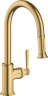 Купить купить смеситель для кухни axor montreux 180, однорычажный, с вытяжным душем, шлифованное золото арт. 16581250