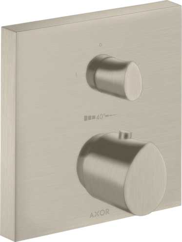 Купить купить термостат axor starck organic, с запорным вентилем, шлифованный никель арт. 12715820