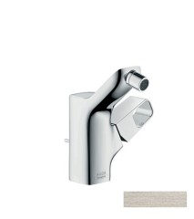 Смеситель для биде Axor Urquiola, однорычажный, со сливным гарнитуром, сталь арт. 11220800