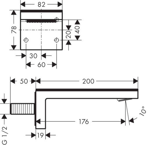 Купить купить излив на ванну axor myedition, зеркальный черный, хром арт. 47410600
