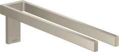 Полотенцедержатель с двойной ручкой AXOR Universal Rectangular, матовый никель арт. 42622820