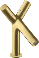 Смеситель для раковины Axor Starck 80, с двумя рукоятками, со сливным гарнитуром, шлифованная медь арт. 10030950