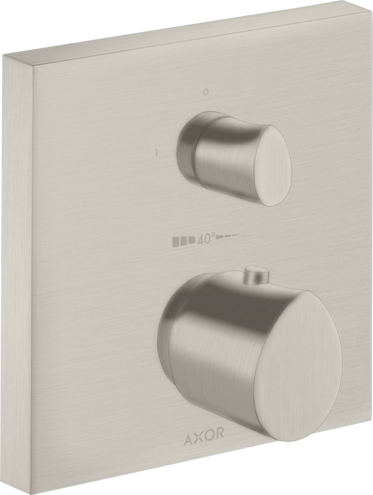 Купить купить термостат axor starck organic, с запорным вентилем, сталь арт. 12715800