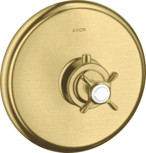 Купить купить термостат axor montreux highflow, скрытого монтажа, с крестообразной рукояткой, шлифованная медь арт. 16815950