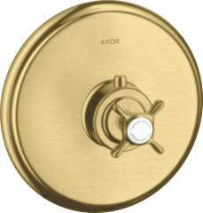 Термостат Axor Montreux Highflow, скрытого монтажа, с крестообразной рукояткой, шлифованная медь арт. 16815950