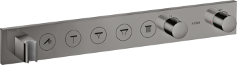 Купить купить термостат axor showerselect select 670/90, для 5 потребителей, скрытого монтажа, полированный черный, хром арт. 18358330