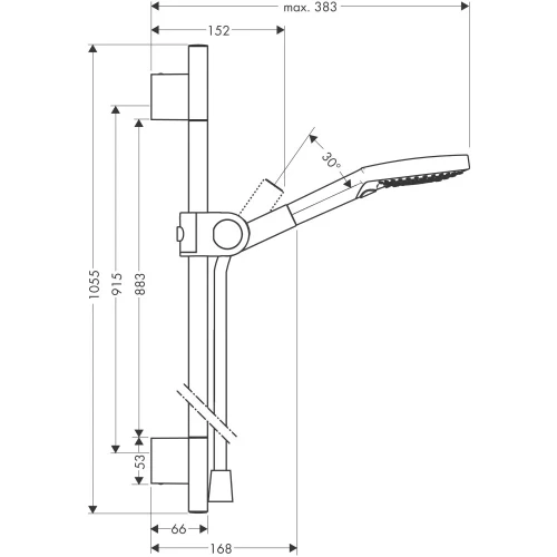Купить купить душевой набор axor showersolutions с ручным душем raindance, 0,9 м, 120, 3 jet, полированное красное золото арт. 27987300