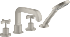 Смеситель AXOR Citterio на край ванны на 4 отверстия с крестообразными рукоятками, сталь арт. 39445800
