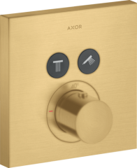 Термостат AXOR ShowerSelect для 2 потребителей, скрытого монтажа, квадратный, матовое золото арт. 36715250