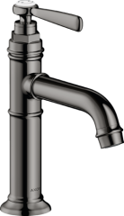 Смеситель для раковины Axor Montreux 100, однорычажный, с рычаговой рукояткой, с не запираемым сливным набором, полированный черный, хром арт. 16516330