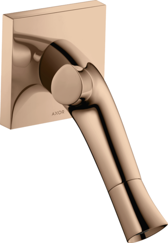 Купить купить смеситель для раковины axor starck organic, с двумя рукоятками, настенный, с изливом 187 мм, полированное красное золото арт. 12015300