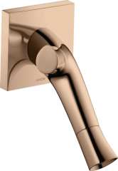 Смеситель для раковины Axor Starck Organic, с двумя рукоятками, настенный, с изливом 187 мм, полированное красное золото арт. 12015300