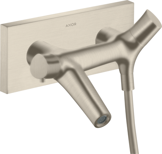 Купить купить термостат для ванны axor starck organic, внешнего монтажа, шлифованный никель арт. 12410820