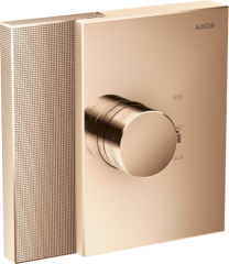 Термостат AXOR Edge HighFlow скрытого монтажа с алмазной огранкой, полированное красное золото арт. 46741300