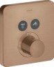 Купить купить термостат axor showersolutions для 2 потребителей, скрытого монтажа, softsquare, матовое красное золото арт. 36707310
